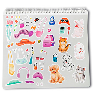 หนังสือเสริมพัฒนาการเด็กเล็ก หนังสือเงียบๆ หนังสือสติกเกอร์แบบกำหนดเอง หนังสือสติกเกอร์ตุ๊กตาแต่งตัว เกมเสริมพัฒนาการเด็ก - Product Image 4