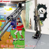 Impresora Digital UV para Paredes y Suelos, Máquina Automática para Pintar Murales en Paredes y Suelos, Puede Colocarse en la Pared y Bajar al Suelo para Imprimir