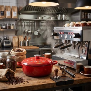 Casserole en émail antiadhésive 4QT 5QT 6QT, type Dutch <span class=keywords><strong>Oven</strong></span>, pour fruits de mer, pour cuisine domestique, compatible induction, directement de l'usine - Product Image 4