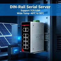 Servidor de Dispositivos en Serie para Riel con Descuento al por Mayor, 4 Puertos RS232 422 485 a Ethernet TCP UDP Modbus Gateway, Aislamiento de 2KV, Amplio Rango de Voltaje