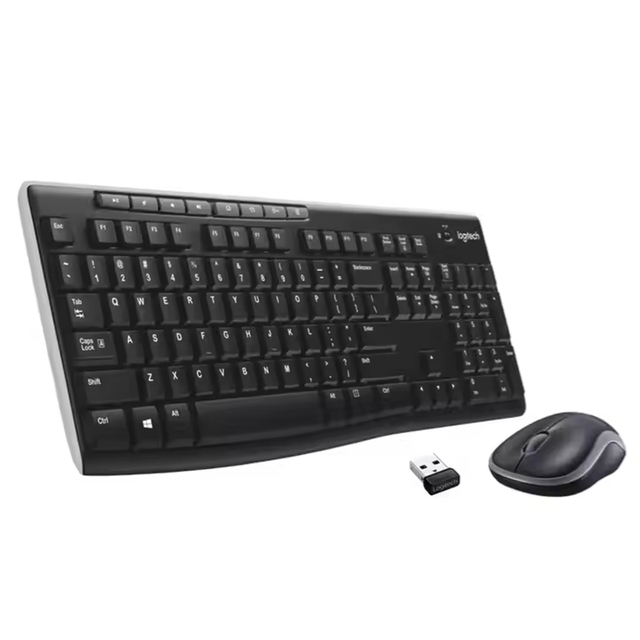 Logitech MK270 Wireless Keyboard Mouse Suit Laptop Wireless Office Keyboard Full Size with 2.4G Receiver 100% Original