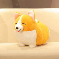 Boneka Anjing Corgi Plushie Custom, Produk Laris di Tiktok, Bersertifikat CE CPC, Hadiah Boneka Hewan Boneka Anjing Corgi Gemuk