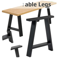 Pied de table réglable en tube de fer noir, style araignée, robuste, pour table de salle à manger, de café, de cuisine ou de salon, design moderne et contemporain