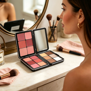 Palette de fards à joues crème 12 couleurs, ensemble de maquillage mat pour le contour et les joues, cosmétiques de beauté pour le visage à haute pigmentation pour femmes - Product Image 5