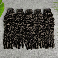 Lots de Cheveux Humains Bouclés Brésiliens 100% Vierge, Boucles Spirales Volumineuses, Noir Naturel, Double Trame, 100g, Vente en Gros