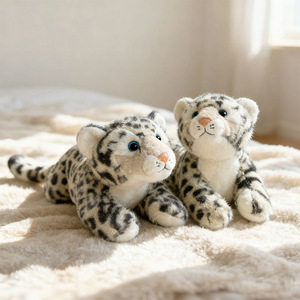 Adorable Peluche de Leopardo de las Nieves en Posición Acostada, Relleno de Algodón PP, 31-50cm, Muñeco de Peluche para Niños, Unisex, Regalo de Cumpleaños - Product Image 3
