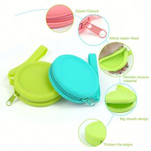 New Arrival Eco Friendly Fashion High Quality Silicone Coin Purse Mini Waterproof Zippered <b>Wrist</b> <b>Strap</b> Unisex for Daily Use - Product Image 6