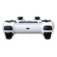 Manette de jeu sans fil P4 à revêtement caoutchouc, marque privée, avec double moteur à vibration et prise en charge 6 axes, compatible