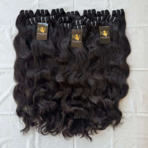Venta al por mayor de pelo indio crudo visón recto rizado cabello humano paquetes de pelo crudo sin procesar recto ondulado Temple - Product Image 2