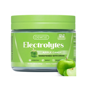 Electrolitos en Polvo de Marca Privada OEM, Sabor a Caramelo de Manzana, 5.29 oz, Sin Azúcar, Endulzado con Stevia, Suplemento Dietético Instantáneo - Product Image 1