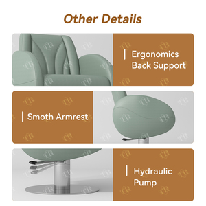 Silla de Barbería Minimalista con Diseño Patentado Turri, Silla Giratoria 360° para Maquillaje, Muebles de Salón, Sillas de Barbería - Product Image 5