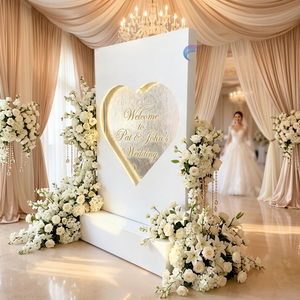 Panneau mural cascade moderne en acier inoxydable et verre HKNSJ avec télécommande sans fil pour décoration de mariage de luxe - Product Image 3