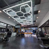 En çok satan altıgen LED ışıkları 2433mm * 4840mm LED altıgen ışıkları altıgen LED kiti garaj lambası detaylandırma ışık