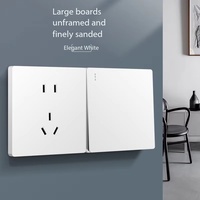 Interrupteur mural PC 10A blanc brillant sans bordure, 1 poste, simple commande, avec indicateur de position, vente en gros