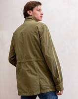 Veste à col roulé pour homme, ajustable avec cordon de serrage, respirante, à manches régulières, vert militaire, taille M, collection hiver décontractée Imperio Shop