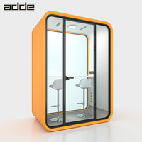 Cabine acoustique modulaire insonorisée pour 2 personnes Cadre moderne en aluminium Bureau Réunion Intimité Pod Cabine silencieuse