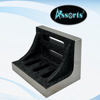 ASSORTS Plaque d'angle rainurée à nervures en fonte de grain, anti-tension, petite taille 2-1/8" X 3" X 2-1/8" 75 X 55, Garantie 3 ans
