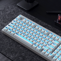 Zornher Spaceman Blue MAO Profile-117 Keycaps translucides Double Shot PBT compatibles avec les commutateurs mécaniques croisés