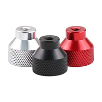 Écrous moletés à tête haute M3 M4 M5 en alliage d'aluminium anodisé coloré, motif diamant, pour réglage manuel en électronique