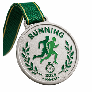 2026 Medal 100KM Greenway Bicycle Race Zinc Alloy 3D Relief Wheel Hub Shape Finisher Award <b>Ribbon</b> Running Marathon Medal - Product Image 1