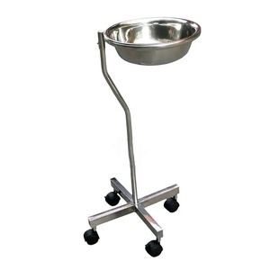 รถเข็นแพทย์คุณภาพดีพร้อมอ่างล้างมือเดี่ยวแบบตั้งพื้น ทำจากสแตนเลส - Product Image 2