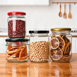 <span class=keywords><strong>Lot</strong></span> de <span class=keywords><strong>bocaux</strong></span> <span class=keywords><strong>en</strong></span> <span class=keywords><strong>verre</strong></span> robustes de 4 oz, 8 oz, 12 oz, 20 oz avec couvercle <span class=keywords><strong>en</strong></span> métal pour cornichons, forme ronde vide, autocollant de logo, bouchon personnalisé - Product Image 6