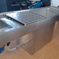 Table d'Autopsie en Acier Inoxydable 304 à Vente Directe d'Usine, Table de Dissection Mortuaire Électrique à Hauteur Réglable avec Évier et Drain