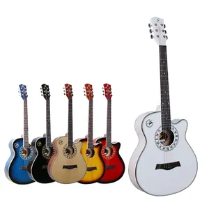 40英寸原声吉他中国工厂批发高品质弦乐器和吉他配件定制OEM标志接受