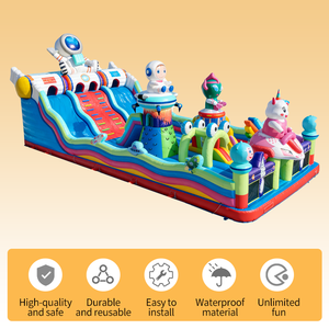 Надувной батут-замок Fun City для детей, уличная игровая площадка, аттракцион для развлечений на открытом воздухе - Product Image 2