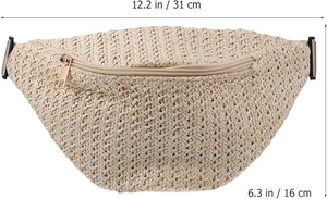 Bolso Pequeño Tejido a Mano <span class=keywords><strong>de</strong></span> Estilo Japonés, Bolso <span class=keywords><strong>de</strong></span> Cintura Portátil Ecológico, Cartera <span class=keywords><strong>de</strong></span> <span class=keywords><strong>Mujer</strong></span>, Bolso <span class=keywords><strong>de</strong></span> Paja Informal para Verano y Aire <span class=keywords><strong>Libre</strong></span> - Product Image 6