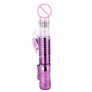 <b>Usb</b> Charger IPX5 Telescopic Butterfly Balls Strapless Patting Dildo Rabbit Vibrator for Women - Product Image 3