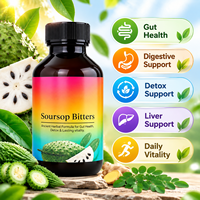 Bioby OEM Vente en gros Liquide oral amère de corossol et de Moringa pour le soutien de la santé digestive et le bien-être 16oz Hommes Femmes Adultes