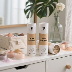 Tùy Chỉnh Phân Hủy Sinh Học Bột Talc Bao Bì Mỹ Phẩm Vòng Ống Các Tông <span class=keywords><strong>Container</strong></span> Với Shaker Sifter Nắp - Product Image 3