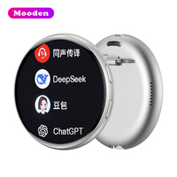 Badge électronique intelligent Mooden E01 AI avec vidéo personnalisée, écran 1,7 pouces, affichage numérique dynamique, cadeau