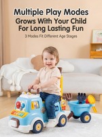 Jouets éducatifs pour bébés, voiture multifonctionnelle à roulettes, machine d'apprentissage, jeu musical, ensemble de jouets pour le sable