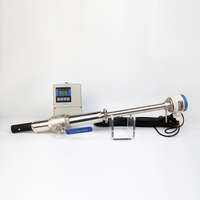 Débitmètre électromagnétique intelligent pour liquides corrosifs, débitmètre magnétique à insertion avec vanne à boisseau fileté
