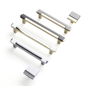 Oukali New Release Wholesale Modern Furniture Cabinet Handle Kitchen Wardrobe Zinc Alloy <strong>Gold</strong> Dresser Pull Handles - Product Image 1
