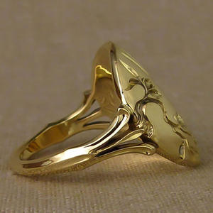 Anillo con Sello de Flor de Golondrina de Estilo Chino Tradicional, Joyería con Incrustaciones de Oro, Regalo - Product Image 2