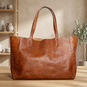 Pochette pour femme en cuir de veau véritable avec fermeture éclair, double bandoulière, légère, grande capacité, Saint-Valentin - Product Image 1