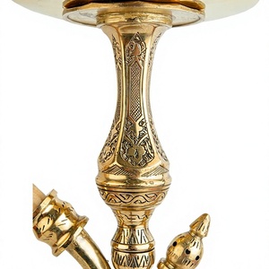 Cachimba Compacta de Latón Khalil Mamoon Shika Mini Tryon Egipcia al por Mayor - Set Completo con Base en Forma de Lágrima - Product Image 4