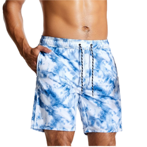 Men's Casual Summer Mid-Length Swim Shorts <b>100</b>% <b>Polyester</b> Elastic Customizable Logo Beach Hawaii Pattern Pockets Plain Dyed - Product Image 1
