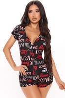 Pyjama sexy d'été pour femme, combinaison moulante à manches courtes, idéale pour les soirées