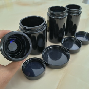 Rond Grand Pot de Rangement en Verre pour Herbes, Étanche et Étanche à l'Air, Violet, Violet Foncé, 100ml, 150ml, 200ml, 250ml, 500ml - Product Image 1