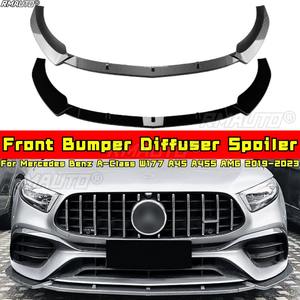 Kit carrosserie pour Mercedes Benz Classe A W177 A45 A45S AMG 2019-2023, lèvre de pare-chocs avant, séparateur de pare-chocs avant, spoiler, accessoires de voiture - Product Image 1