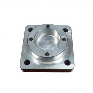 פלטת אוגן מרובעת מסגסוגת אלומיניום, מעובדת ב-CNC בדיוק גבוה, רכיב חיבור מכני תעשייתי - Product Image 1