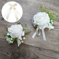 100 pièces nœud papillon ruban blanc Beige décoration d'extrémité de cheville de mariage nœuds d'arc fête chaises de voiture décorations de maison nœuds papillon accessoires de décoration