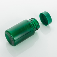 Pot à bonbons vide en PET vert de qualité alimentaire sans BPA de 120 cc, flacon en plastique pour capsules de médicaments