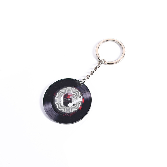 Custom NFC Tag High Quality Logo Mini Album Keyring Auto Play Songs Acrylic Pendant NFC CD Music Tag Mini Acrylic Music Keychain