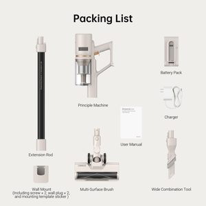 Pour aspirateur vertical sans fil Dreame U10, aspiration puissante 100AW, 180 °   Tête de brosse rotative, système de filtration efficace - Product Image 6