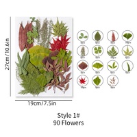 ZS031 Fleurs séchées pressées naturelles, plantes séchées pour bougies, résine, bijoux, nail art, Noël, écologiques, cuisine